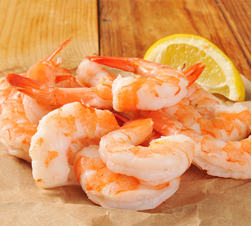 Shrimps with lemon