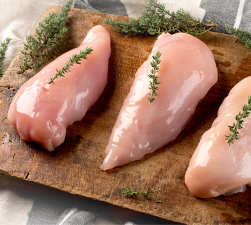 Fresh chicken breasts